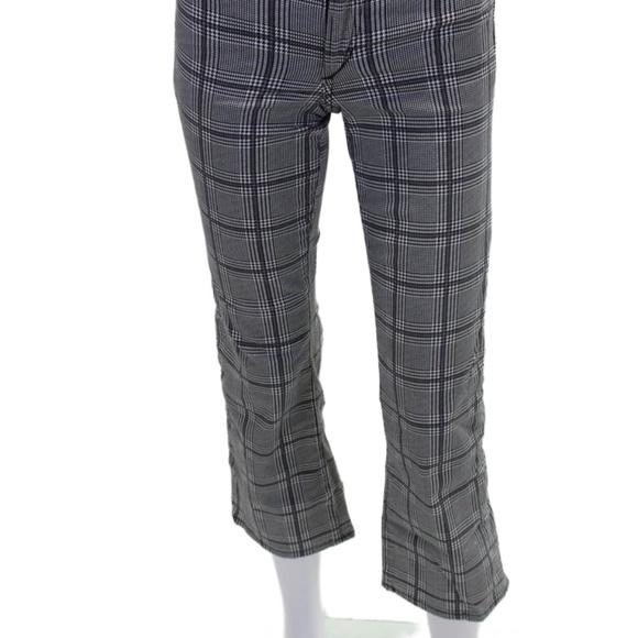 Joe’s Women’s Callie High Rise Cropped Bootcut Plaid Pants — Gray - Picture 3 of 6